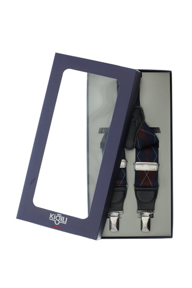 Açık Lacivert Likralı Desenli Pantolon Askısı