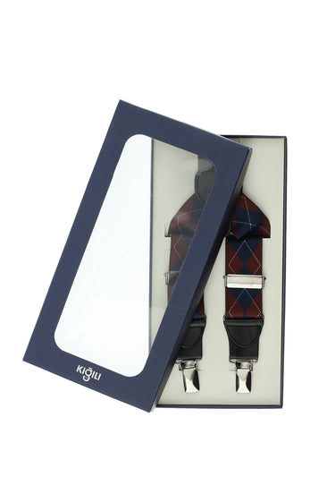 Açık Bordo Likralı Desenli Pantolon Askısı