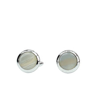 Medium Beige Stone Cufflinks