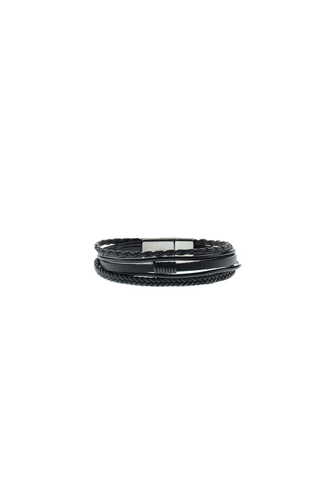 Black Leather Bracelet