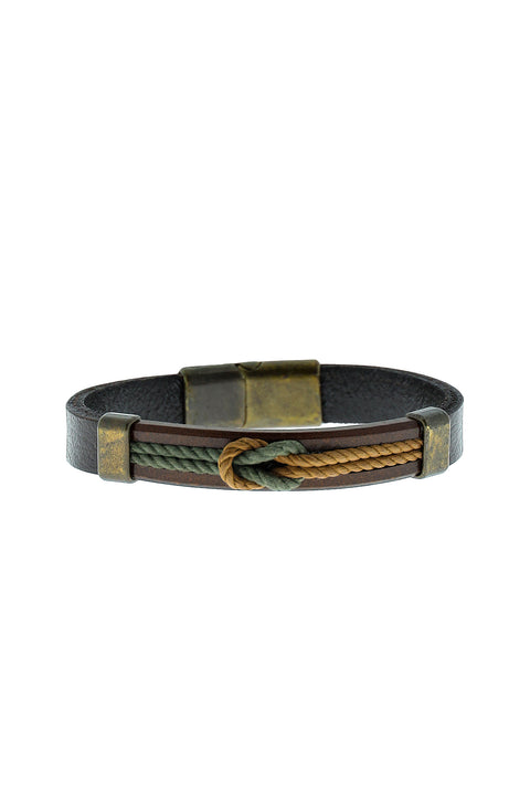 Medium Brown Leather Bracelet