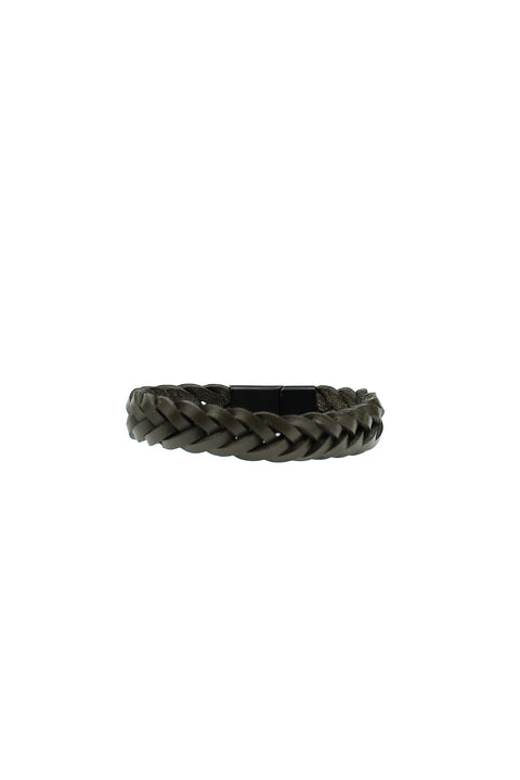 Dark Green Leather Bracelet