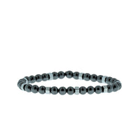 Metallic Gray Bracelet with Natural Stones