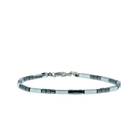 Metallic Gray Steel Bracelet
