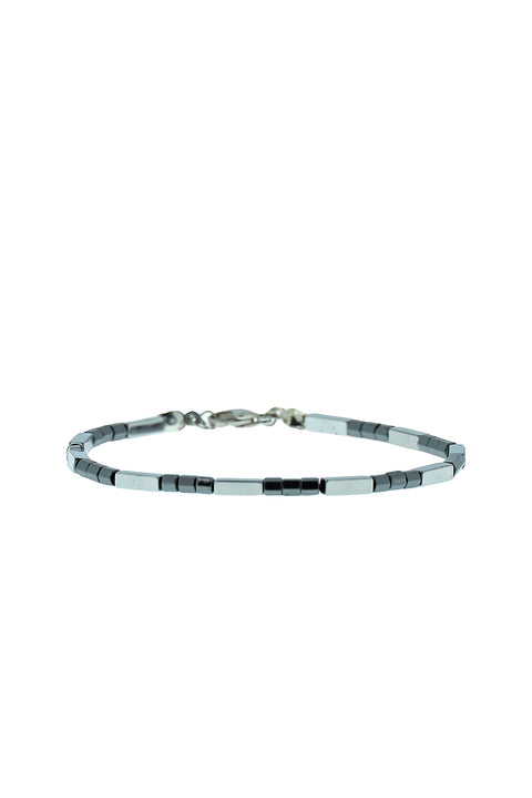 Metallic Gray Steel Bracelet