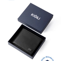 Light Black Plain Wallet with Card Holder and Money Compartment, Gift Box Included