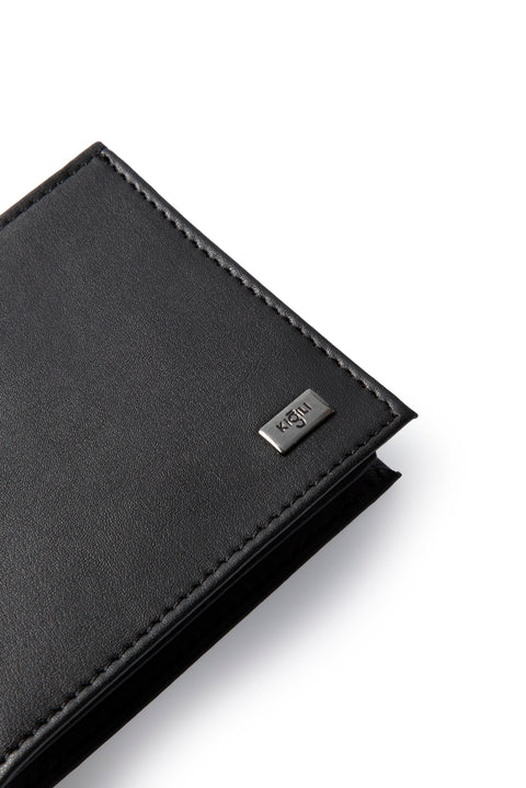 Light Black Plain Wallet with Card Holder and Money Compartment, Gift Box Included
