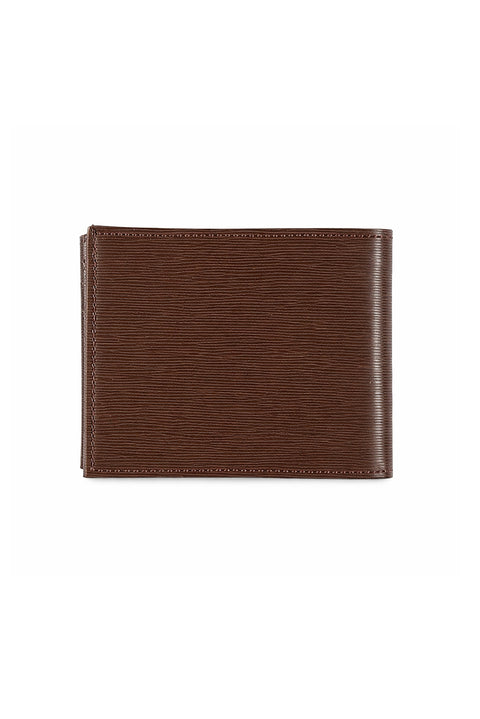 Light Brown Patterned Card Holder Wallet with Money Compartment and Gift Box