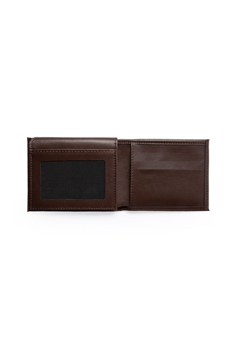 Medium Brown Plain Wallet with Card Holder and Money Compartment, Gift Box Included
