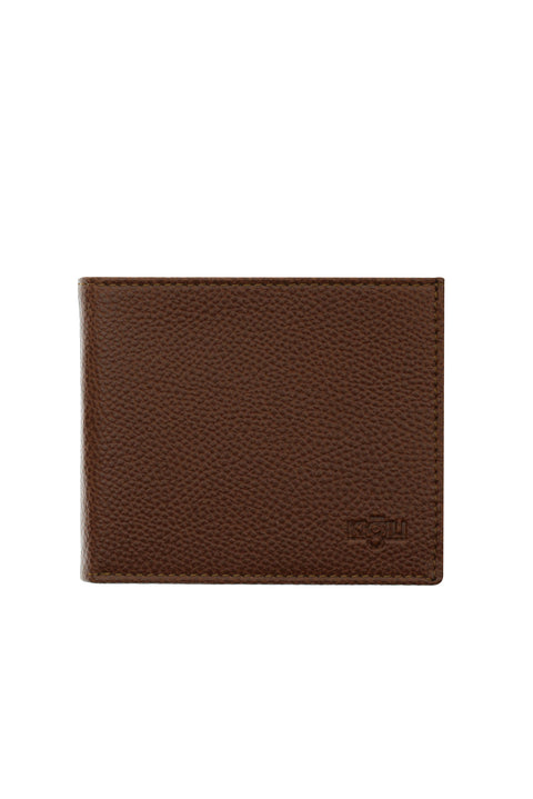 Tan Plain Wallet with Money Compartment and Gift Box
