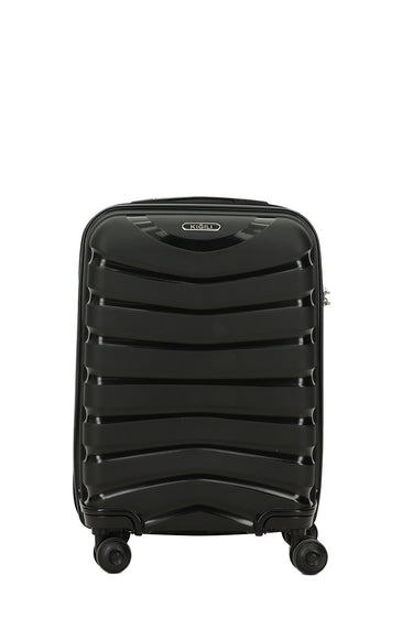 Siyah PP Çizgili Orta Boy Valiz