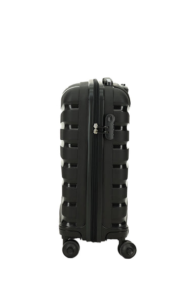 Siyah PP Çizgili Orta Boy Valiz