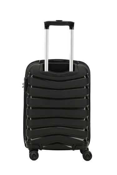 Siyah PP Çizgili Orta Boy Valiz