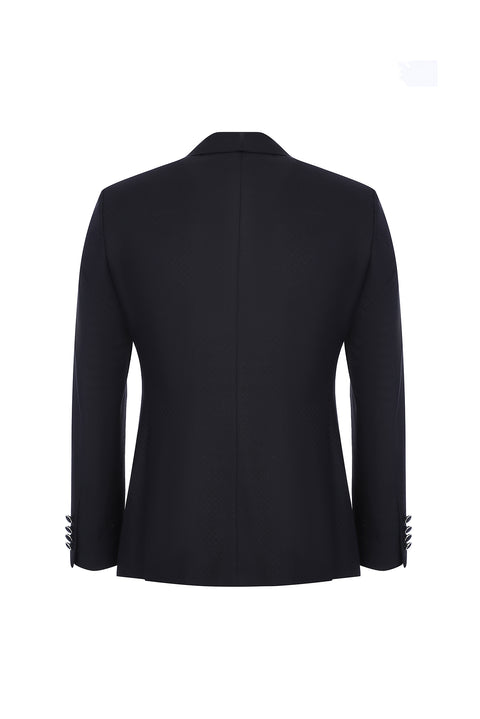 Black 7 Drop Slim Fit Narrow Cut Shawl Collar Tuxedo & Groom Suit