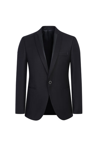 Siyah Slim Fit Dar Kesim Şal Yaka Smokin / Damatlık