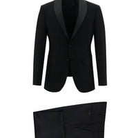 Siyah 7 Drop Slim Fit Dar Kesim Smokin & Damatlık