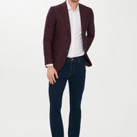 Mürdüm Slim Fit Dar Kesim Desenli Ceket