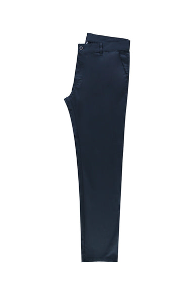 Koyu Lacivert Regular Fit Likralı Kanvas / Chino Pantolon