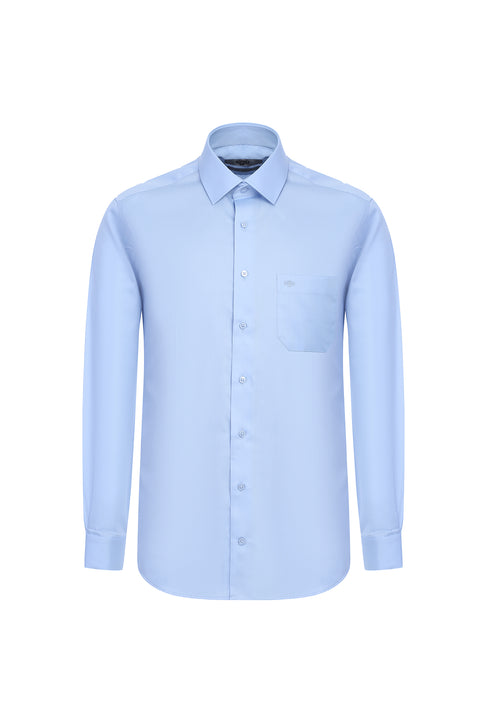 Pale Blue Long Sleeve Non Iron Classic Cotton Shirt
