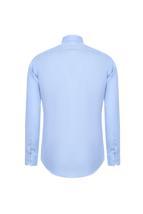 Pale Blue Long Sleeve Non Iron Classic Cotton Shirt