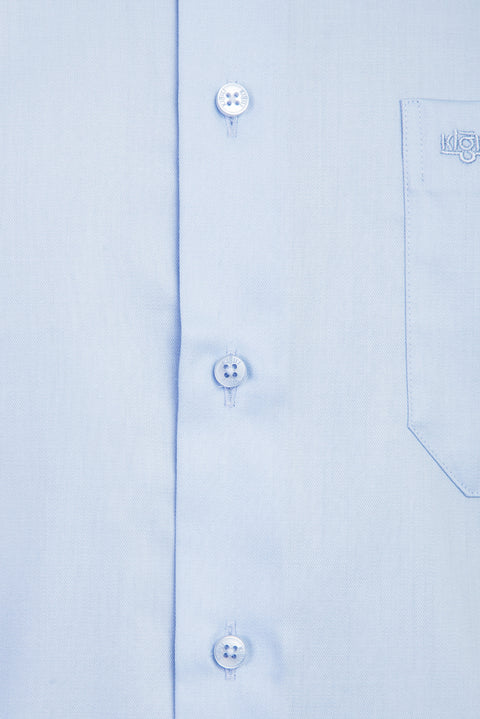 Pale Blue Long Sleeve Non Iron Classic Cotton Shirt