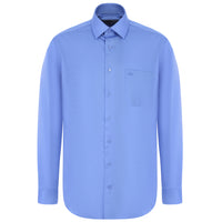 Aqua Blue Long Sleeve Non-Iron Classic Cotton Shirt