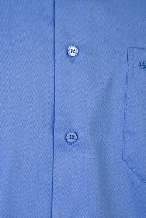 Aqua Blue Long Sleeve Non-Iron Classic Cotton Shirt