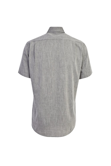 Siyah SR PAMUK SANTUK KISA KOL GÖMLEK