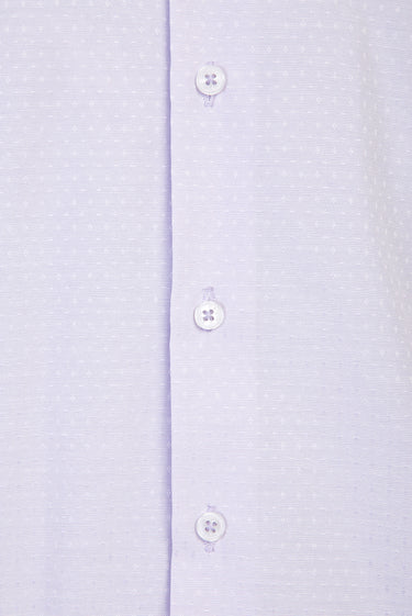 Lila Uzun Kol Slim Fit Dar Kesim Desenli Gömlek