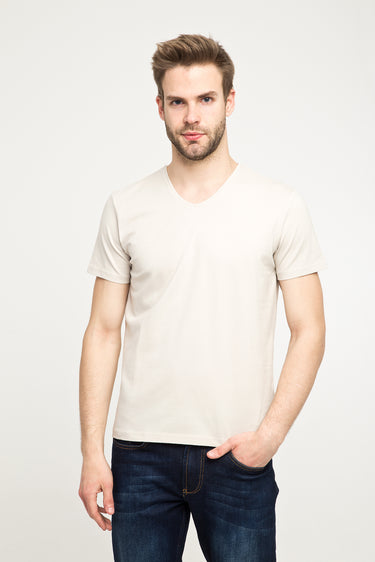 Taş V Yaka Slim Fit Dar Kesim Tişört
