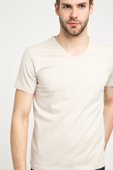 Taş V Yaka Slim Fit Dar Kesim Tişört