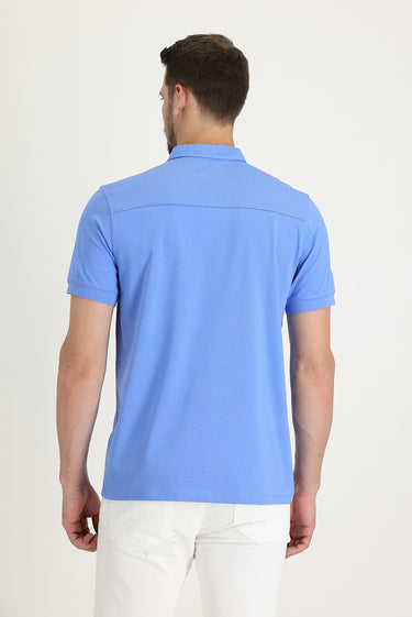 Koyu Mavi  YARIM İTLYN YK YAKA SÜPREM T-SHIRT