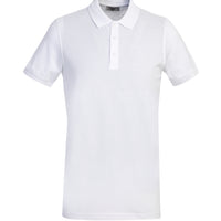 Beyaz Polo Yaka Slim Fit Dar Kesim Pamuk Tişört
