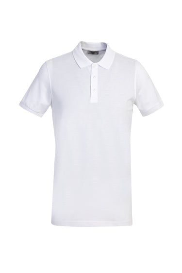 Beyaz Polo Yaka Slim Fit Dar Kesim Pamuk Tişört
