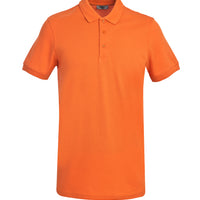 Bal Kabağı Polo Yaka Slim Fit Dar Kesim Pamuk Tişört