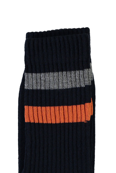 Orta Lacivert Spor Soket Çorap Pamuklu