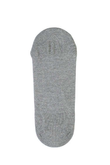 Açık Gri Melanj Pamuklu Loafer Çorap