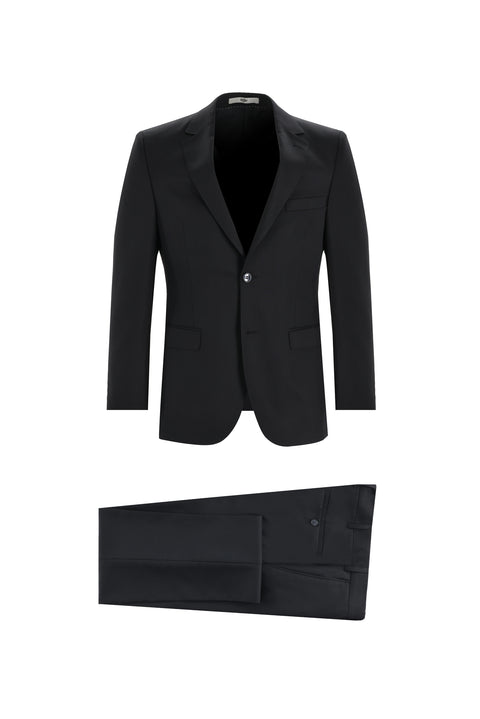 Siyah 7 Drop Slim Fit Dar Kesim Takım Elbise