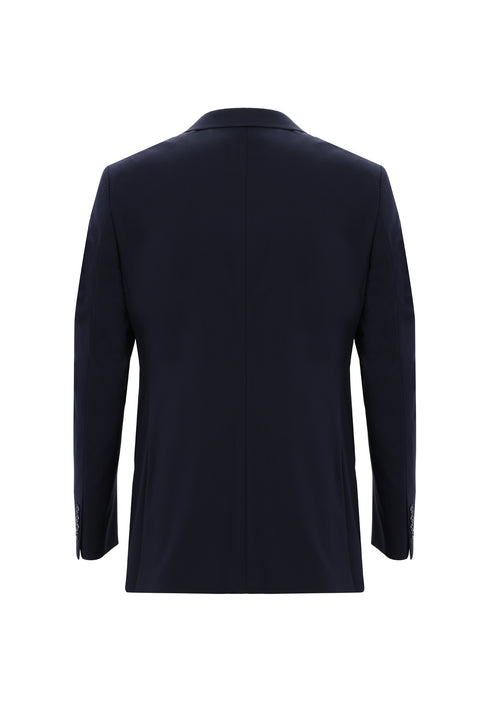 Koyu Lacivert 8 Drop Long Slim Fit Uzun Dar Kesim Takım Elbise