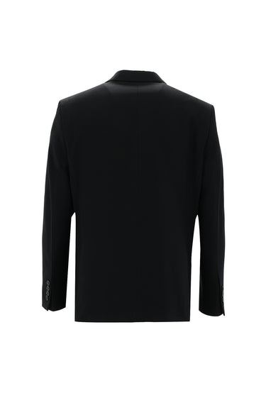 Siyah Relaxed Fit Rahat Kesim Yelekli Takım Elbise