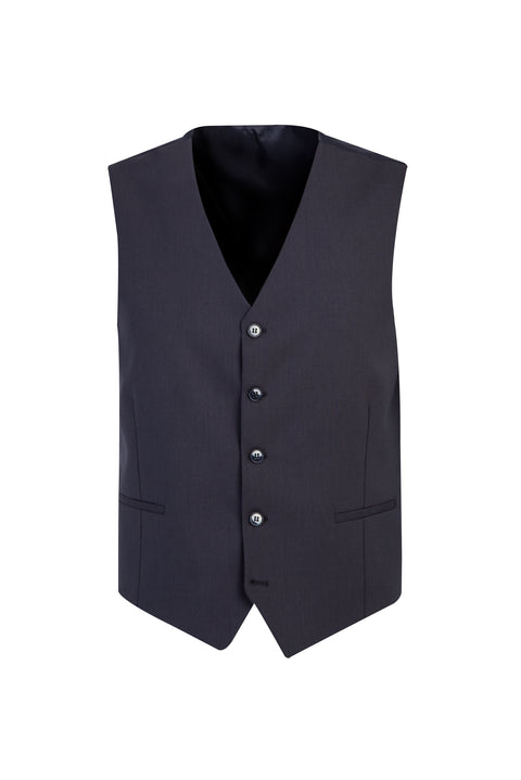 Dark Gray 7 Drop Slim Fit Narrow Cut Wool Vest Suit