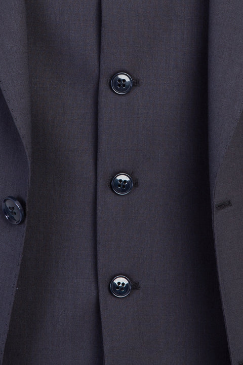 Dark Gray 7 Drop Slim Fit Narrow Cut Wool Vest Suit