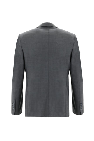Orta Füme 7 Drop Slim Fit Dar Kesim Yünlü Takım Elbise
