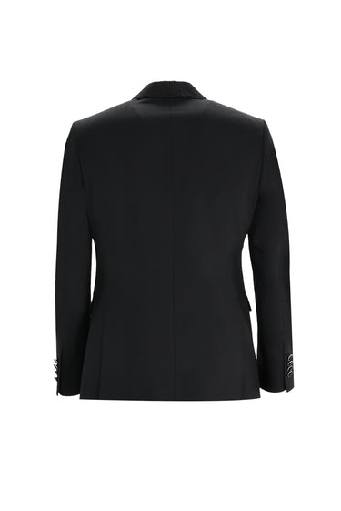 Siyah Slim Fit Dar Kesim Şal Yaka Yelekli Smokin & Damatlık