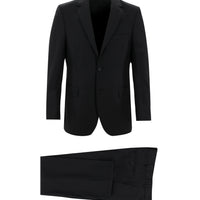 Siyah 6 Drop Regular Fit Standart Kesim Yünlü Takım Elbise
