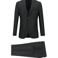 Koyu Füme Slim Fit Dar Kesim Klasik Takım Elbise