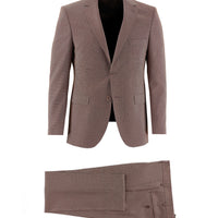 Kiremit 7 Drop Slim Fit Dar Kesim Desenli Takım Elbise