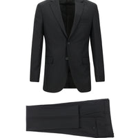 Koyu Antrasit 7 Drop Slim Fit Dar Kesim Kuşgözü Takım Elbise