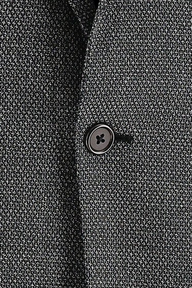 Siyah Regular Fit Yünlü Kuşgözü Takım Elbise