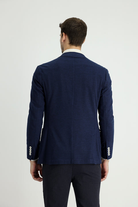 Koyu Lacivert 7 Drop Slim Fit Dar Kesim Ceket